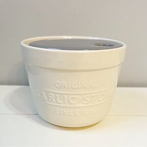 Mason Cash Ceramic Garlic Storage Pot Cream Grey